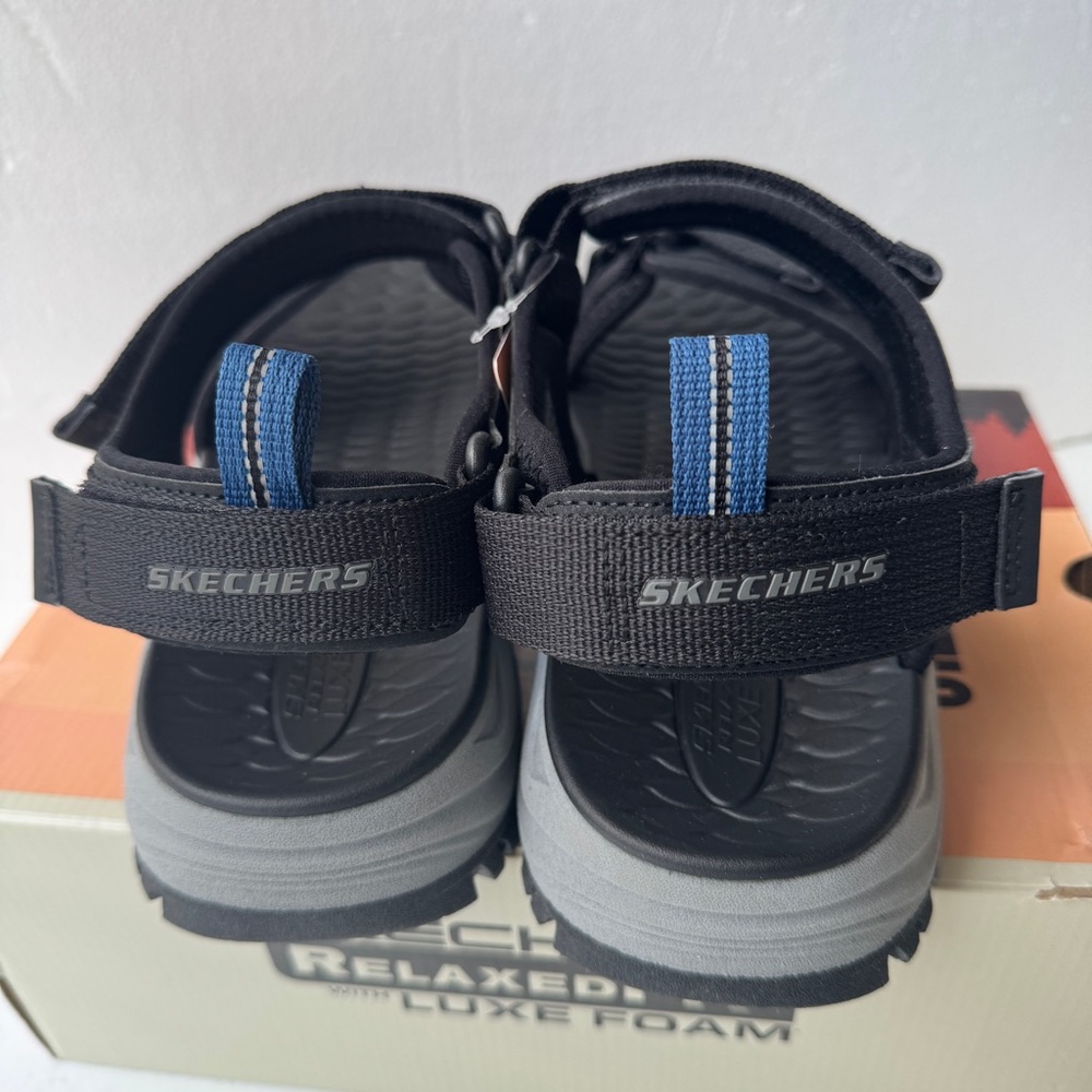 Skechers Prewitt Rio Black Strap Sandals Mens USA Size 12 Relaxed Fit 205478/BLK - Picture 3 of 12